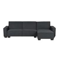 ROMEDAL Hoekbank Grijs Polyester 253x115