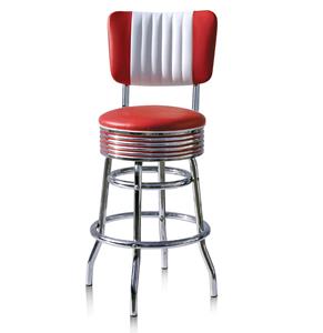 Bel Air Retro Barkruk BS-29-66-CB Rood