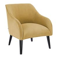 kavehome FauteuilBobly' Rib, kleur Mosterdgeel