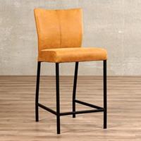ShopX Leren barstoel revolt, cognac leer, cognac barkruk