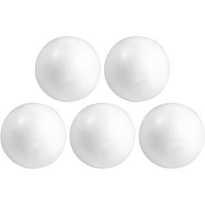 5x Hobby/DIY piepschuim bal/bol 8 cm Wit