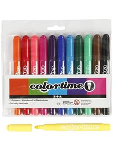 Colortime - Filzschreiber 5 mm - Standard-Farben - 12 Stck.