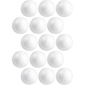 15x Hobby/DIY piepschuim bal/bol 7 cm Wit