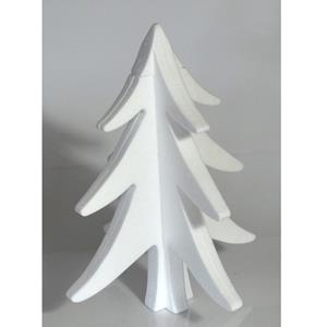 3x Hobby/DIY piepschuim kerstboom 30 cm kerstdecoratie Wit