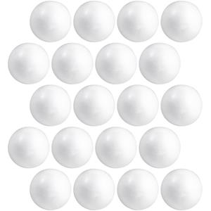 20x Hobby/DIY piepschuim bal/bol 7 cm Wit