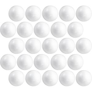 25x Hobby/DIY piepschuim bal/bol 3 cm Wit