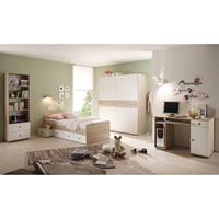 home24 Kids Club Collection Kinderkleiderschrank Wiki III Eiche Sonoma/Weiß 170x196x60 cm (BxHxT) Spanplatte