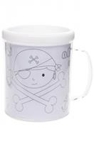 LG-Imports Tasse zum bemalen, 3 Piratenmotive