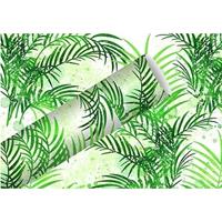Inpakpapier/cadeaupapier wit/groene palmbomen print 200 x 70 cm Multi