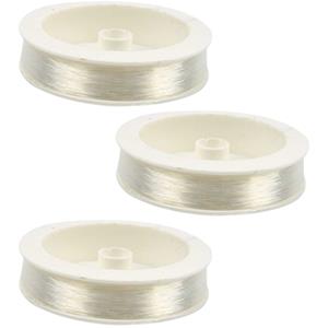 Rayher hobby materialen 3x Nylon hobby draad transparant 0,4 mm x 100 meter Wit