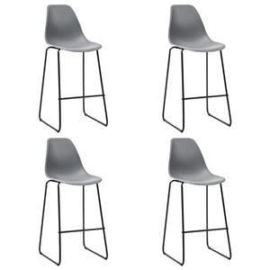 VidaXL Barstoelen 4 st kunststof grijs