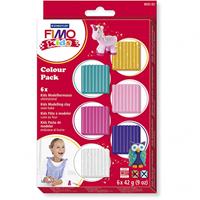 Staedtler Fimo Kids boetseerklei 42 gram set 6 delig multicolor