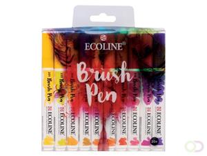 Talens Ecoline Brush pen, etui met 20 stuks in geassorteerde kleuren