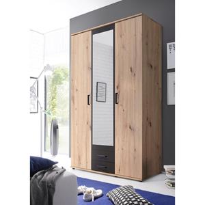 pol-power 58-138-U2 CHICAGO Artisan Eiche Nb. / Anthrazit grau Kleiderschrank Jugendzimmer Stauraumschrank Dre-'SW13977'