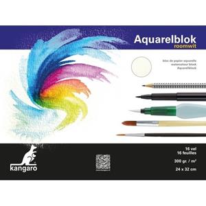 Kangaro Aquarel papier 16 vel 300 gram 32 x 24 cm Multi