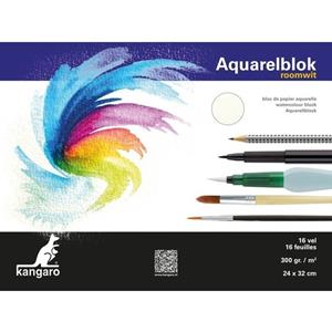 Kangaro 3x Blokken aquarel papier 300 gram 32 x 24 cm Multi