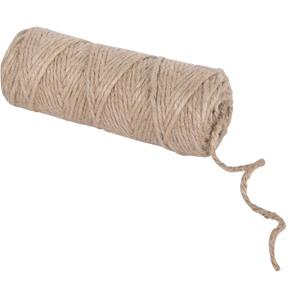 Jute garen/draad naturel op spoel 50 meter x 3,5 mm Beige