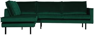 Be Pure Home Hoekbank Rodeo links green forest velvet