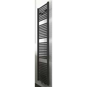 Douche Concurrent Designradiator Elara 118.5x45cm 538W Mat Zwart Middenonderaansluiting