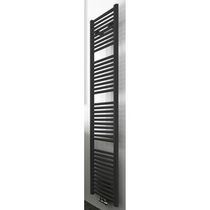 Douche Concurrent Designradiator Elara 181.7x45cm 830W Mat Zwart Middenonderaansluiting