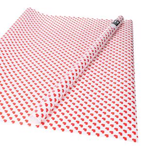 Bellatio Inpakpapier/cadeaupapier rode hartjes print 200 x 70 cm Rood