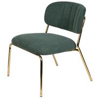 Livingstone Design Parton Fauteuil goud onderstel donkergroen