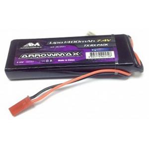 Modellbau-Empfängerakku (LiPo) 7.4V 1400 mAh Stick BEC