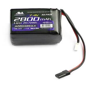 ArrowMax Modellbau-Empfängerakku (LiPo) 7.4V 2800 mAh Hump JR