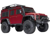Traxxas Landrover Defender Rood Brushed RC auto Elektro Crawler 4WD RTR 2,4 GHz