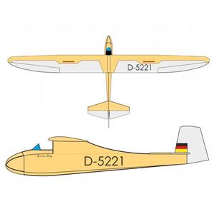 Grunau Baby (Antik) RC Segelflugmodell ARF 2500mm