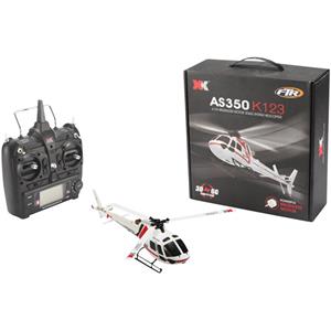 AMEWI Brushless Helikopter AS350, 3D, 3-Blatt, 6G Flybarless, RTF rot/weiß