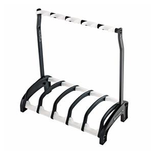 K&M 17525 Guardian 5 Rack Electric Guitar Stand Black/Translucent