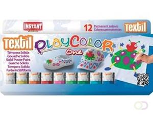 Graine Créative textielstick PlayColor One, kartonnen etui van 12 kleuren