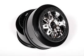 Axial 2.2 3.0 Raceline Renegade Wheels - 41mm (Chrome/Black) (2pcs) (AX08103)