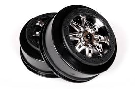 Axial 2.2 3.0 Raceline Renegade Wheels - 34mm (Chrome/Black) (2pcs) (AX08106)