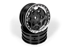 Axial 1.9 Walker Evans Street Wheel - Chrome/Black (2pcs) (AX08140)