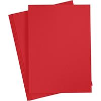 5x A4 hobby karton rood 180 grams Rood