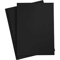 15x A4 hobby karton zwart 180 grams Zwart