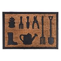 Esschert Design Deurmat Rubber/kokos Tuingereedschap 61x40cm