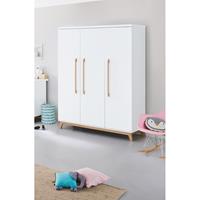 home24 Pinolino Kleiderschrank Riva Weiß 150x194x58 cm (BxHxT) 3-türig MDF