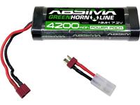 Absima Modellbau-Akkupack (NiMh) 7.2V 4200 mAh Zellen-Zahl: 6 Hardcase T-Buchse, Tamiya-Buchse