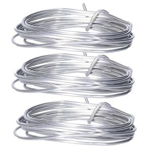 3x Hobby aluminium draad zilver 2 mm x 200 cm Zilver