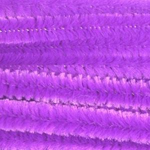 30x Paars chenille draad 14 mm x 50 cm Paars