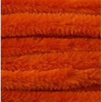 30x Oranje chenille draad 14 mm x 50 cm Oranje
