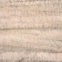 40x Wit chenille draad 14 mm x 50 cm Wit