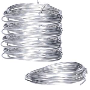 5x Hobby aluminium draad zilver 2 mm x 200 cm Zilver