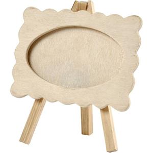 4x DIY fotolijstjes op schildersezel 13 cm Bruin