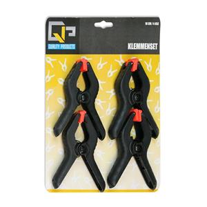 16x Hobby lijmklemmen/veerklemmen 10 cm Zwart