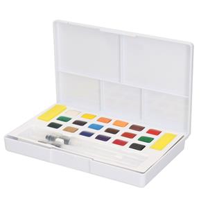 Hobby/knutsel waterverf/aquarel in koffer 18 kleuren voor kids Multi