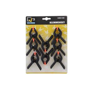 8x Hobby lijmklemmen/veerklemmen 5 cm Zwart